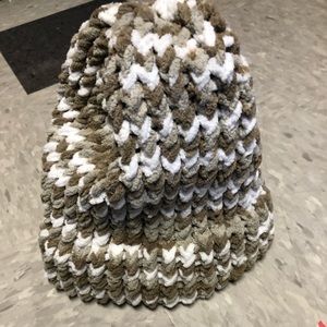 Hand knit winter hat